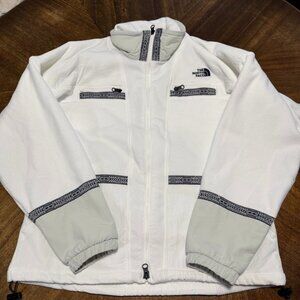 North Face Rage 92 Fleece Jacket Full Zip White Women Large